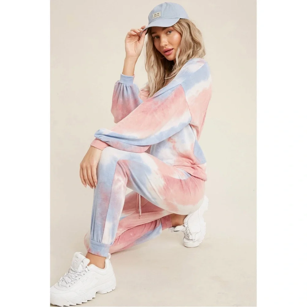 Boho Tie-Dye Jogger Pants - Picture 1 of 10